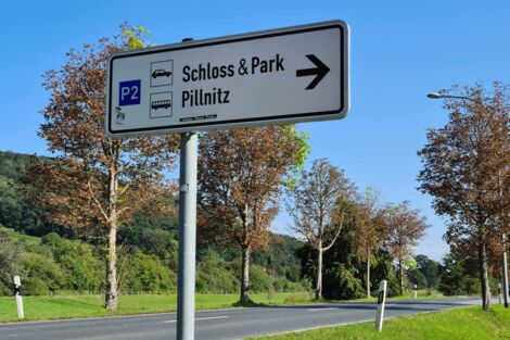 Parkplatz P2 in Pillnitz - Anfahrt Kantine Pillnitz - © AW